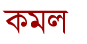 Kamal in Bangla script